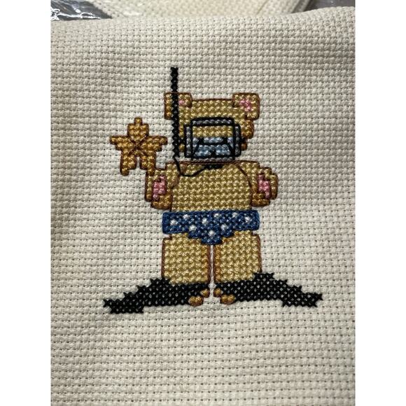 Vintage Lot 1980s Ziggy Designs Counted Cross Stitch Book, Fabric USA Made - Picture 2 of 8